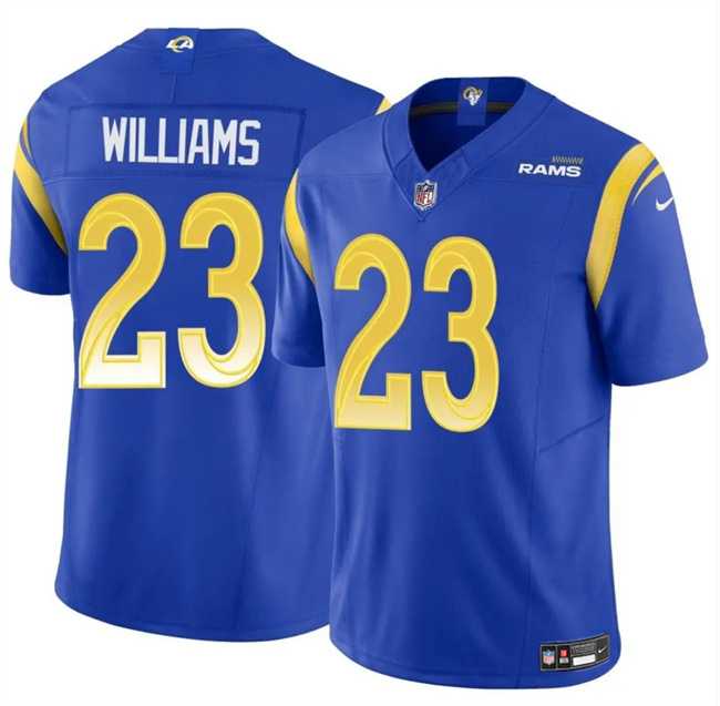 Men & Women & Youth Los Angeles Rams #23 Kyren Williams Blue 2024 Vapor Untouchable Stitched Jersey